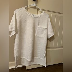 Soft & comfy white summer top from The Mint Boutique